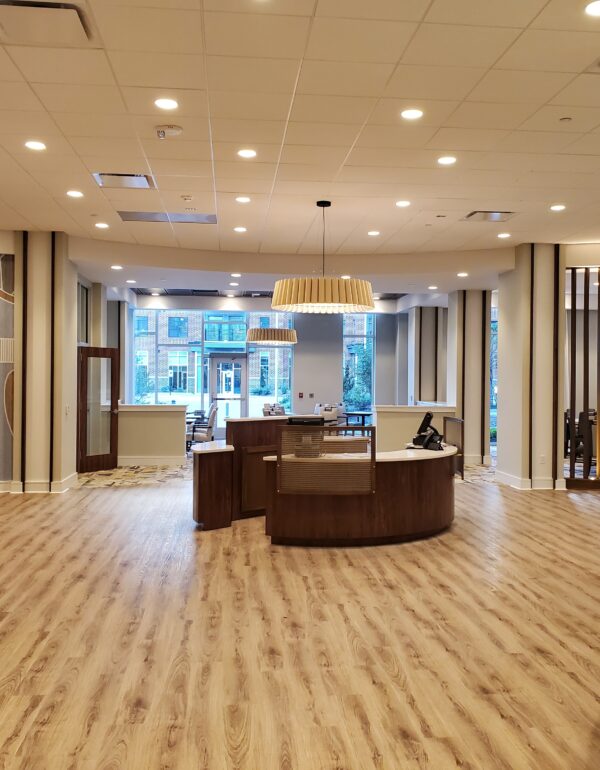 Glenaire Continuing Care Retirement Community LVT in common area