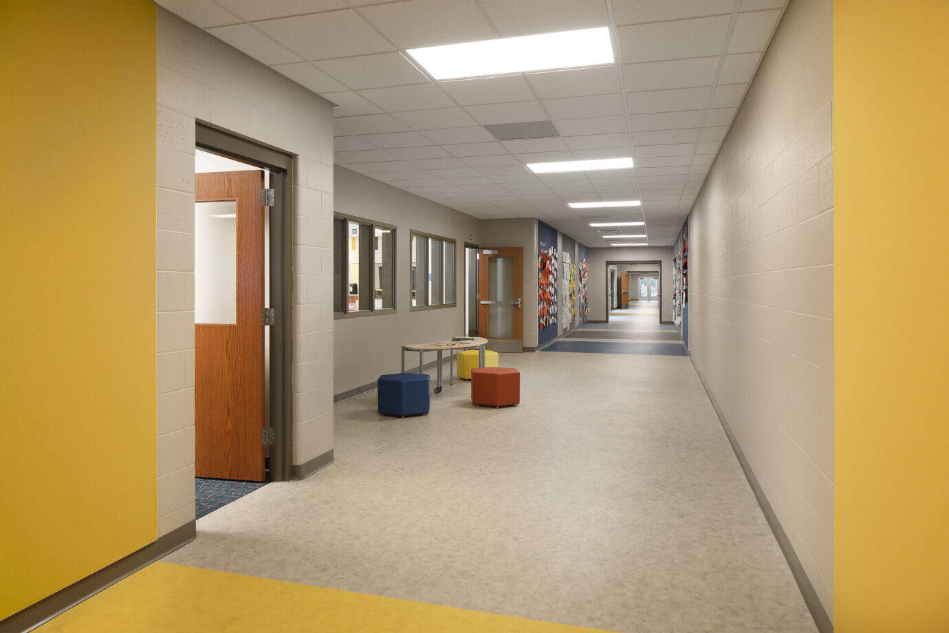 LVT in School Corridor