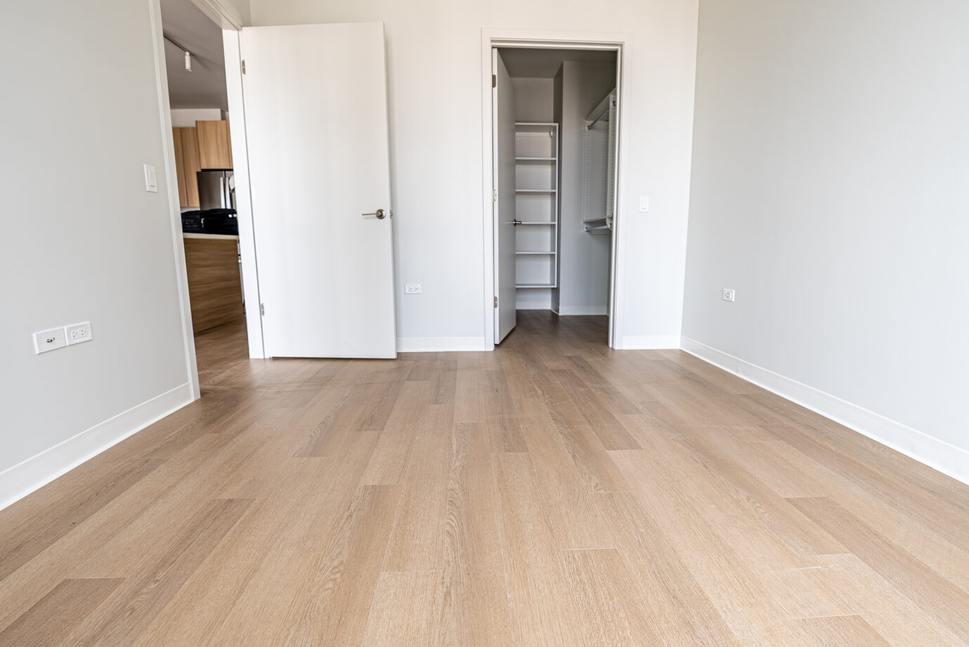 LVT in apartment bedroom