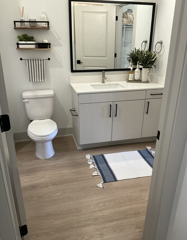 LVT in apartment bathroom